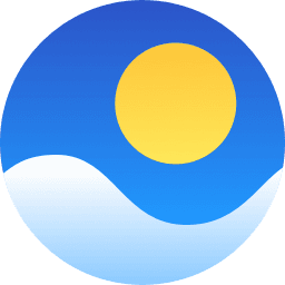 Weathergraph app icon - circular blue weather visualization logo