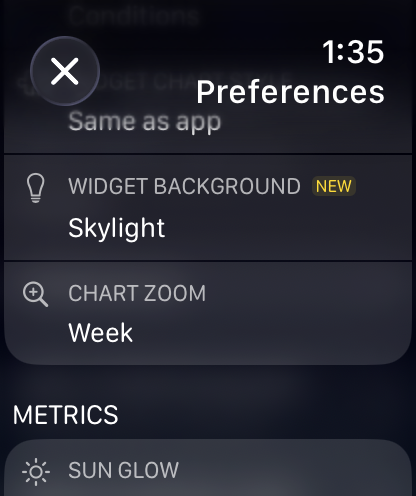 watchOS Chart zoom setting